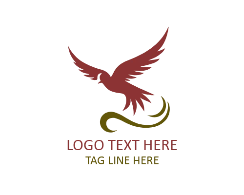 Motion Trail Flying Bird Logo