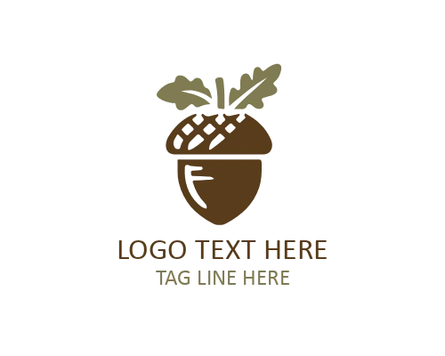 Mountain Acorn Flat Logo for Outdoor Brands