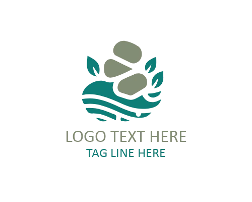 Mountain Flat Stone Logo for Outdoor, Construction, and Architecture Brands