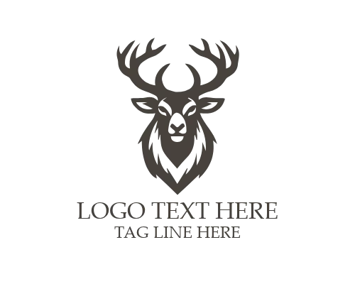 Mountain Nature Deer Logo