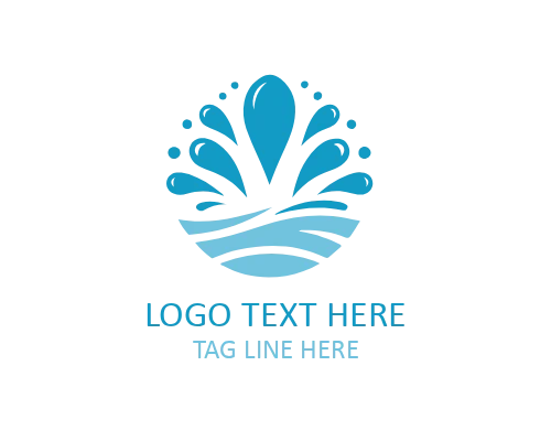 Mountain Water Splash Logo
