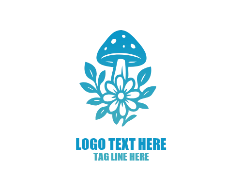 Mushroom Cartoon Fun Logo