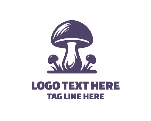 Mushroom Cluster Logo for Forest and Organic Branding