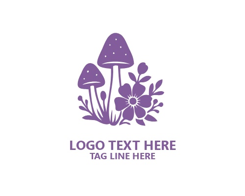 Mushroom Cute Modern Logo