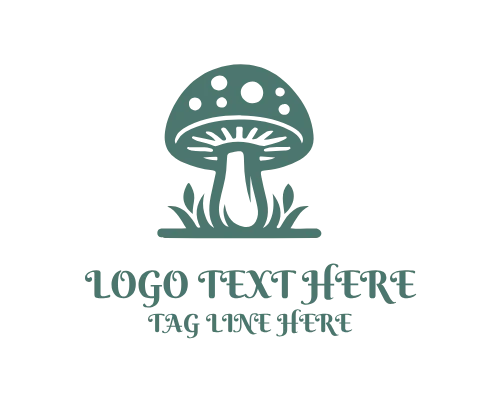 Mushroom Emblem Logo for Organic Product and Nature Branding