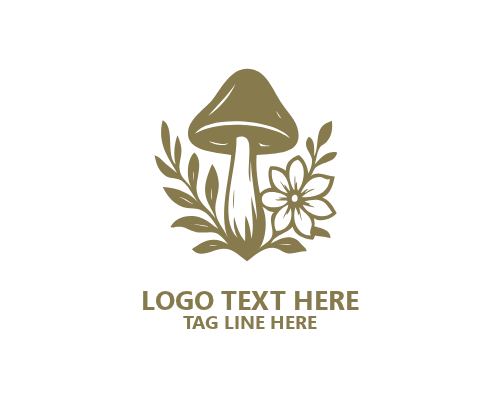 Mushroom Fantasy Badge Logo