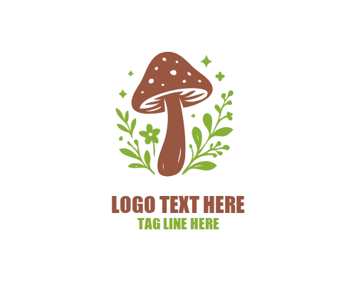 Mushroom Fantasy Character Logo