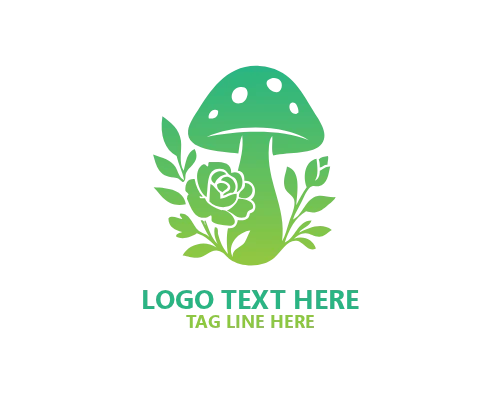 Mushroom Fantasy Minimal Logo
