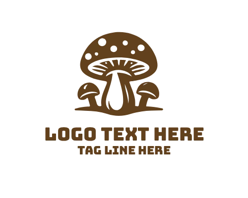 Mushroom Farm Logo for Organic Agriculture Branding