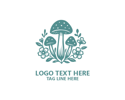 Mushroom Farm Minimal Logo