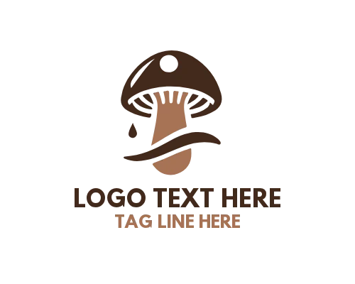 Mushroom Food Logo for Organic Restaurant and Market Branding