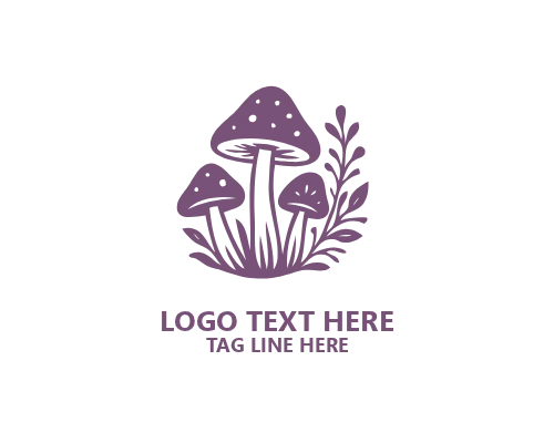 Mushroom Forest Icon Logo