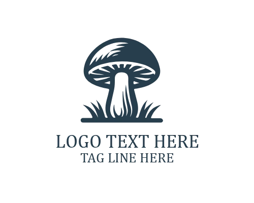 Mushroom Garden Logo for Organic Farming and Nature Brands
