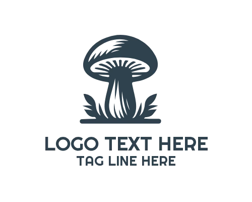 Mushroom Herbal Logo for Natural Medicine and Organic Products