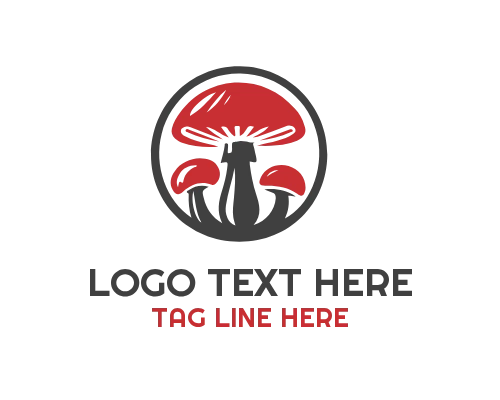 Mushroom Logo for Minimal Nature Branding