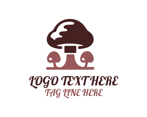 Mushroom Logo for Organic and Nature Brands