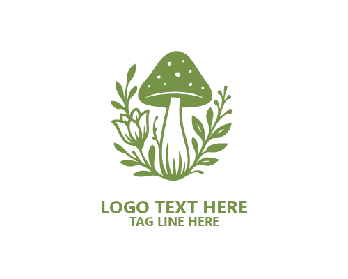 Mushroom Minimal Badge Logo