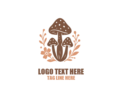 Mushroom Modern Badge Logo