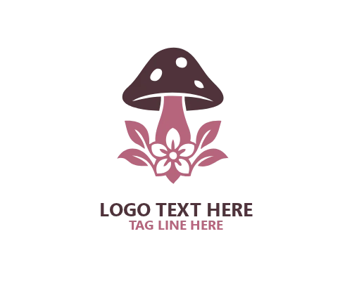 Mushroom Modern Cartoon Badge Logo