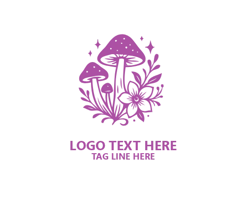 Mushroom Modern Cartoon Logo
