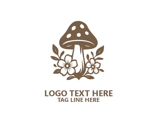Mushroom Modern Cute Logo