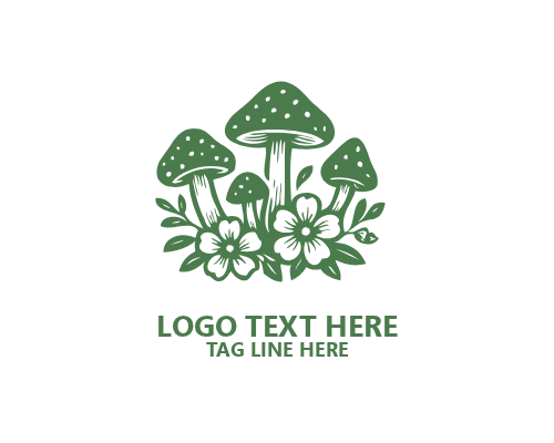 Mushroom Modern Mascot Logo