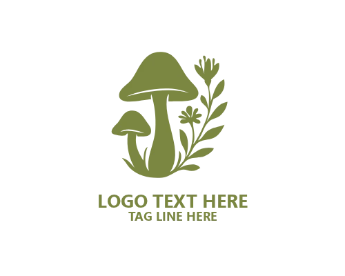 Mushroom Modern Nature Emblem Logo