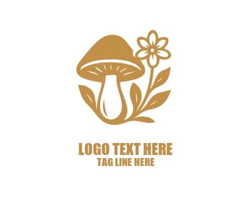 Mushroom Modern Nature Logo