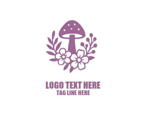 Mushroom Modern Plant Logo