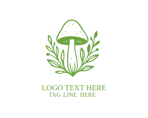 Mushroom Modern Symbol Logo
