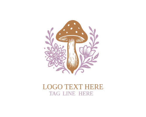 Mushroom Natural Icon Logo