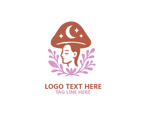 Mushroom Organic Badge Logo