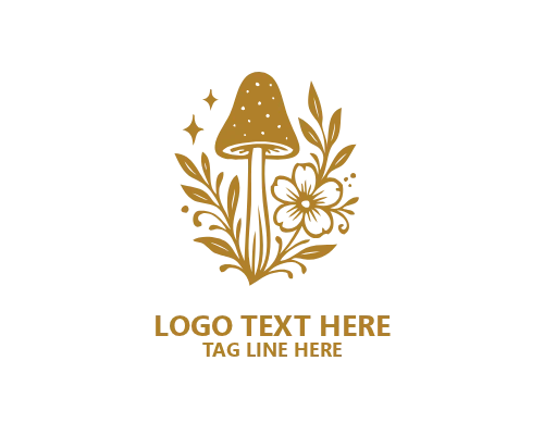 Mushroom Organic Modern Logo