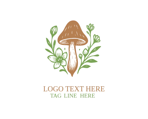 Mushroom Playful Character Logo