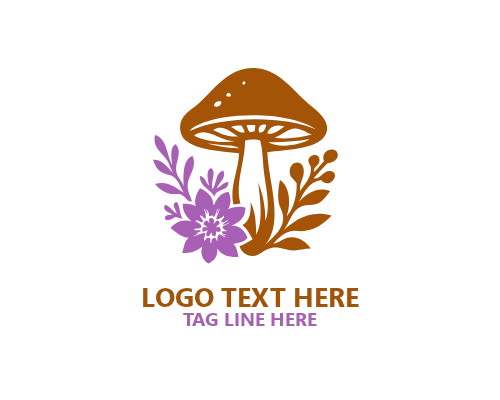 mushroom playful  modern logo