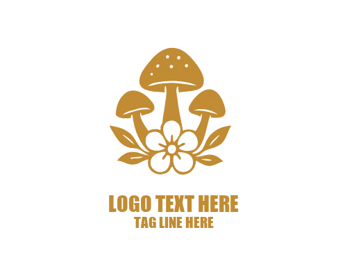 Mushroom Playful Minimal Logo
