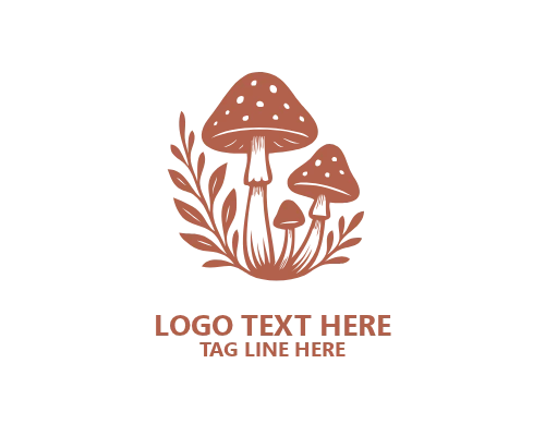 Mushroom Playful Nature Logo