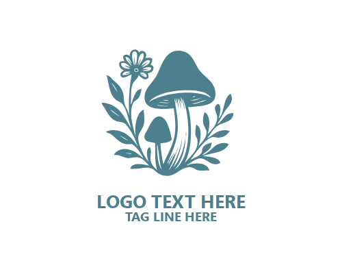 Mushroom Simple Minimal Logo