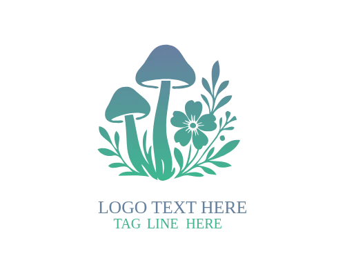 Mushroom Simple Nature Logo