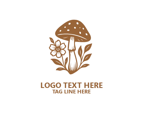 Mushroom Vintage Cartoon Logo