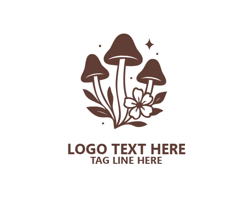 Mushroom Vintage Fantasy Logo
