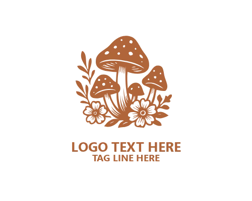 Mushroom Vintage Fun Logo