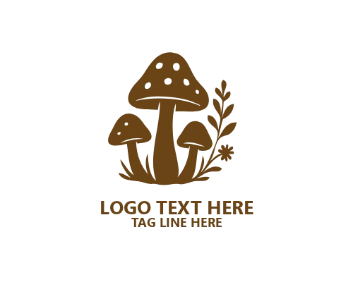 Mushroom Vintage Playful Logo
