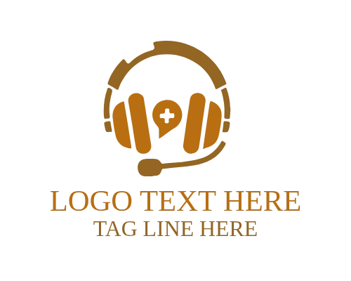 Music Circle Headphone Logo