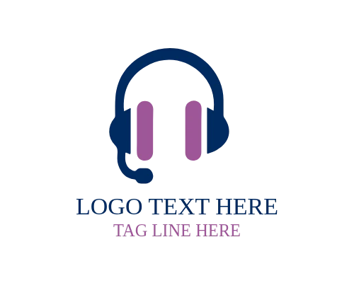 Music Symbol Headphone Logo