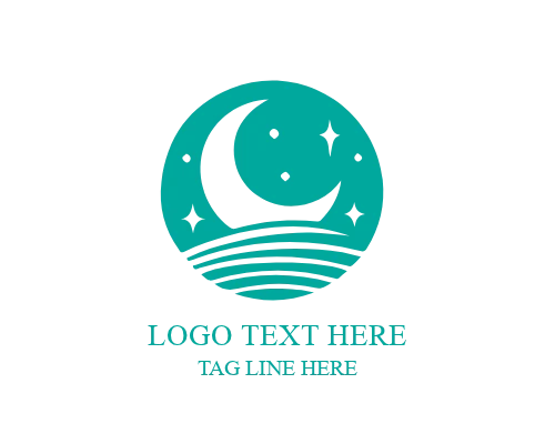 Mystical Moon Symbol Logo for Spiritual Brands