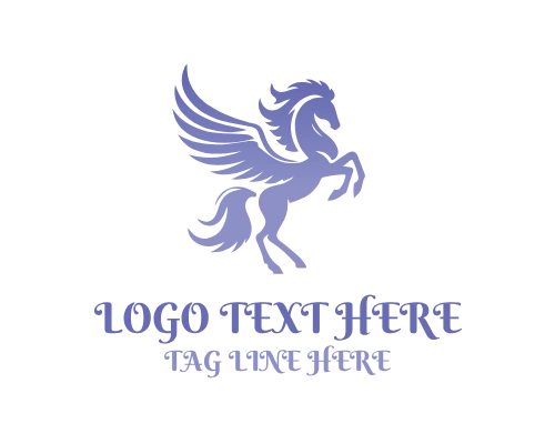 Mythic Pegasus Wings Logo