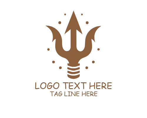 Mythology God Trident Logo