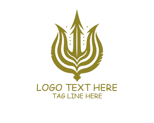 Mythology God Trident Logo
