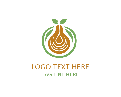 Natural Abstract Pear Logo for Organic Brands, Healthy Products, and Fresh Identity